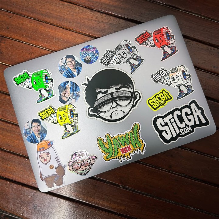 Your laptop deserves more than a plain look. โจ  Custom stickers designed and printed to match your style, brand, or pe